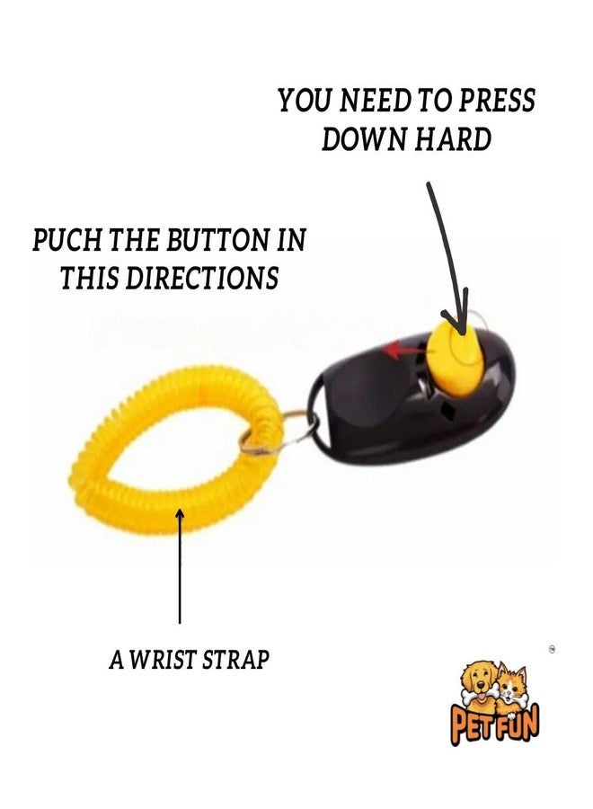PET FUN Dog Training Clicker with Wrist Strap - Ergonomic Design, Loud Click Sound for Effective Behavior Training - Ideal for Dogs, Cats, and Birds (Pack of 1) - Image 3